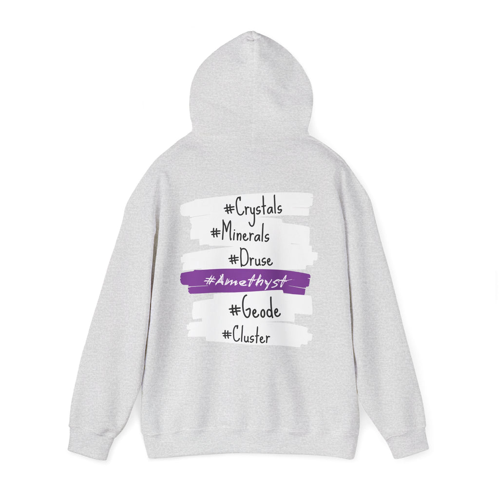 Crystal Hashtag Hoodie — #Crystals #Minerals #Amethyst Design