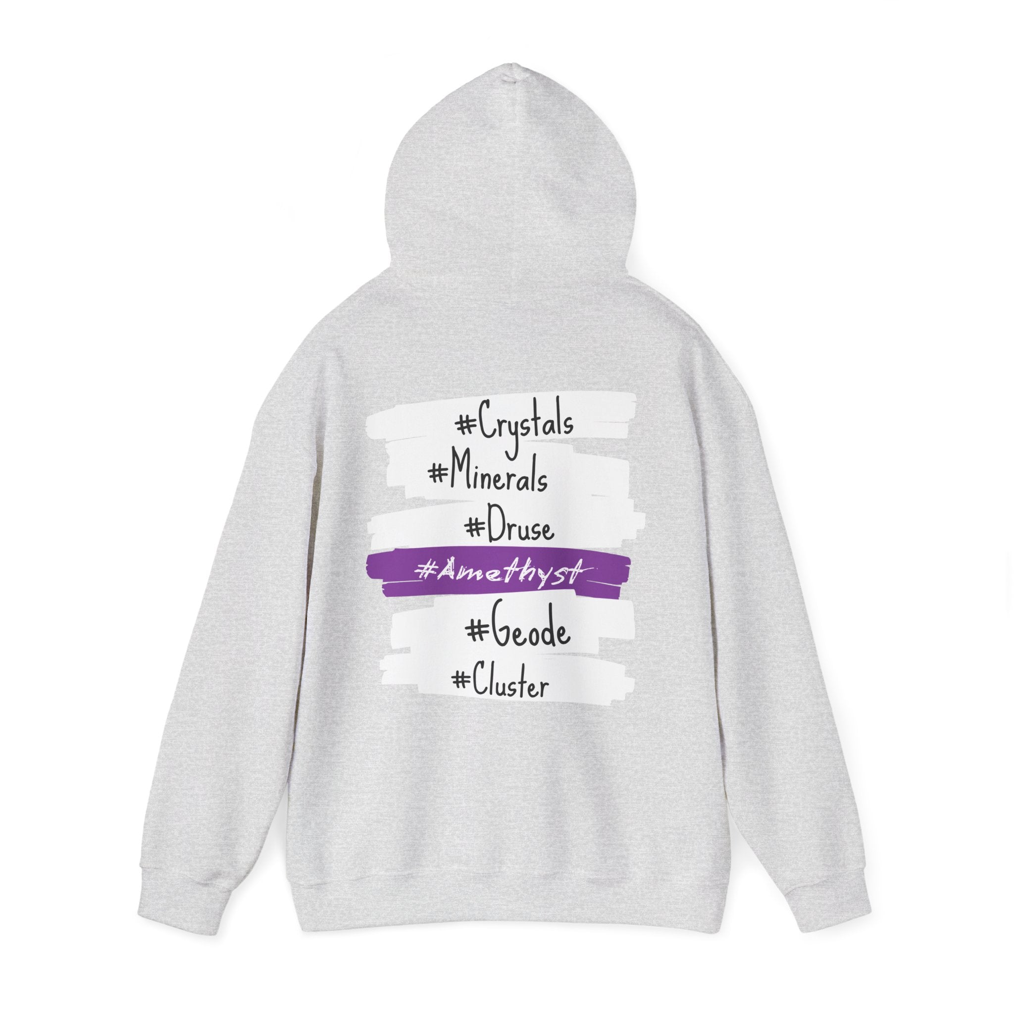 Crystal Hashtag Hoodie — #Crystals #Minerals #Amethyst Design