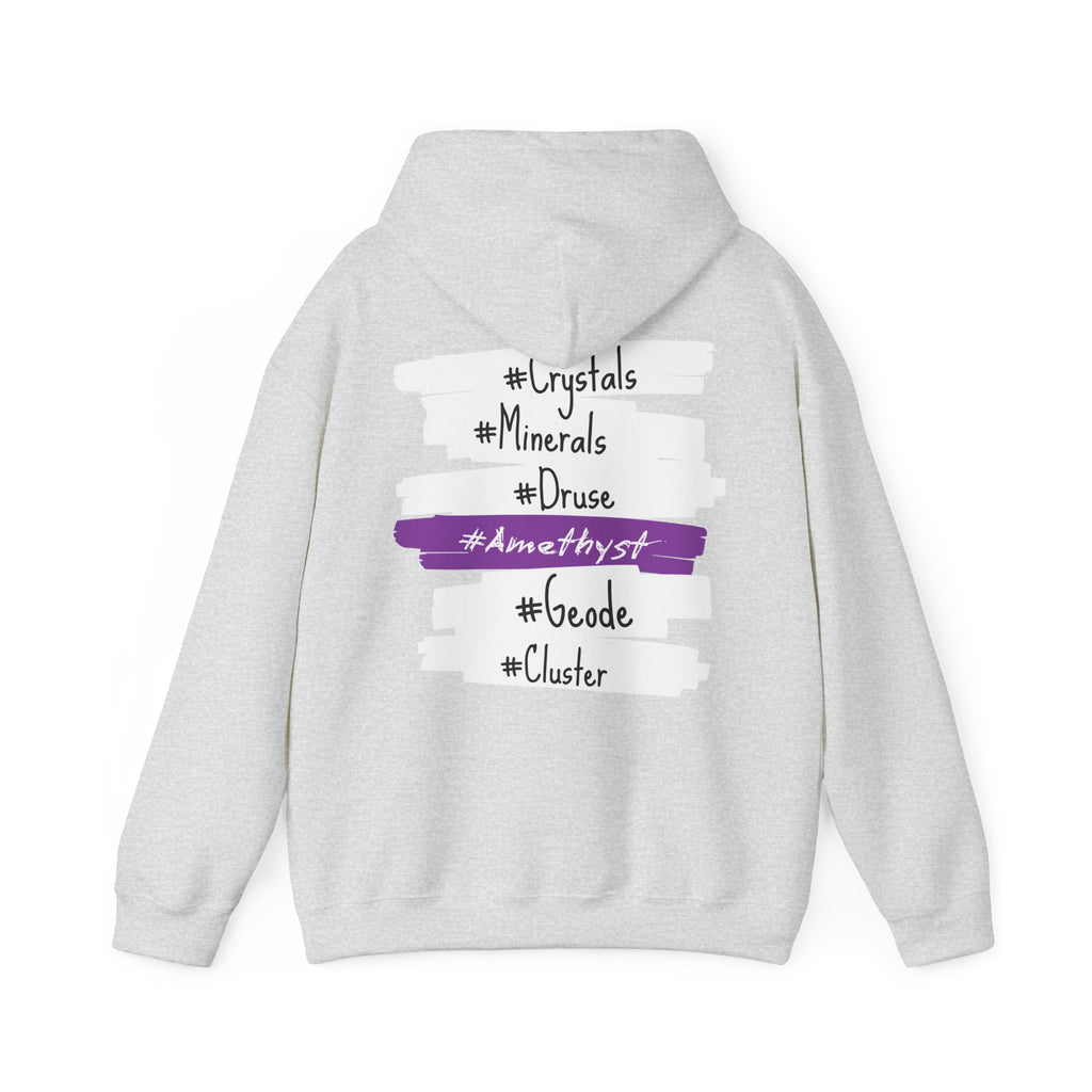 Crystal Hashtag Hoodie — #Crystals #Minerals #Amethyst Design