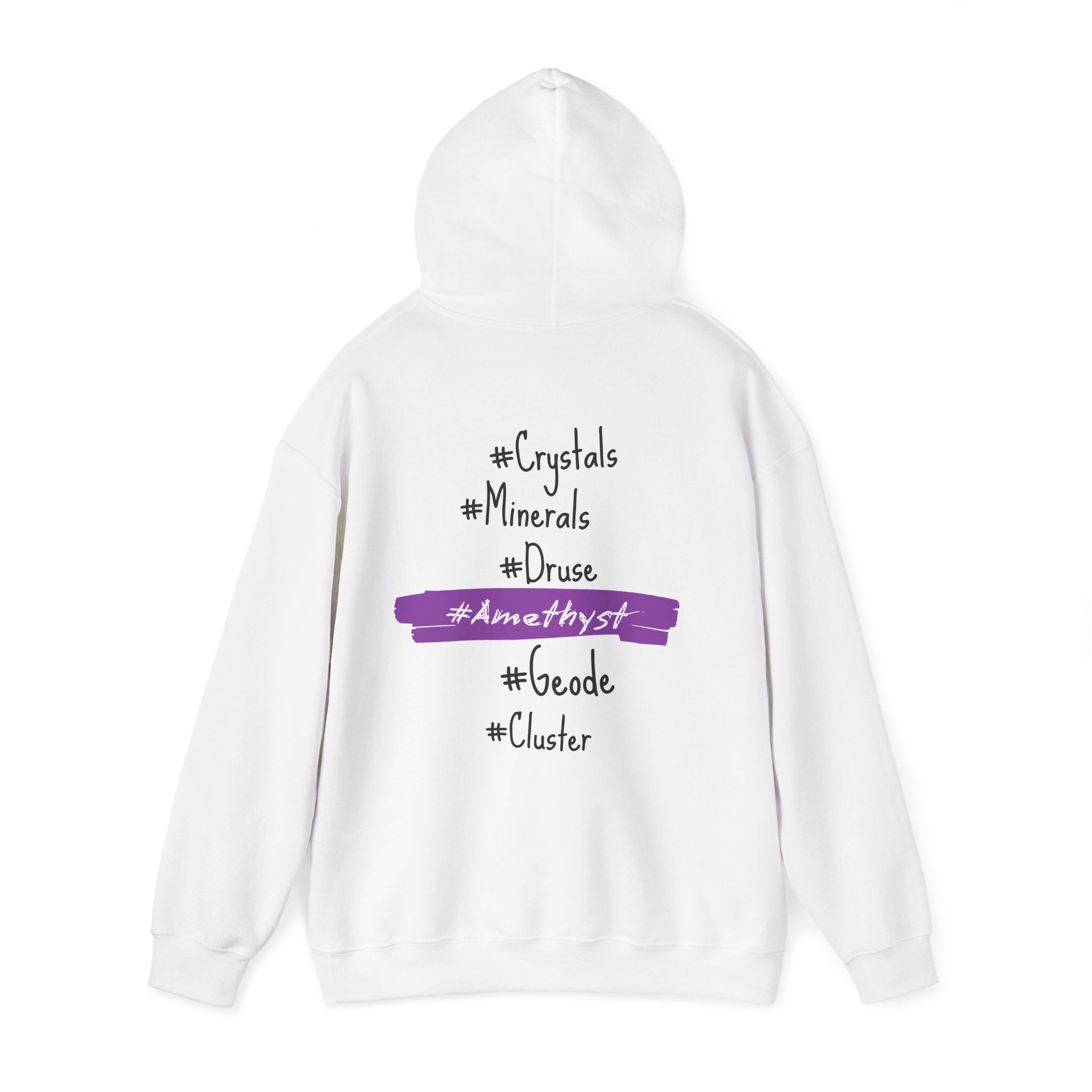 Crystal Hashtag Hoodie — #Crystals #Minerals #Amethyst Design