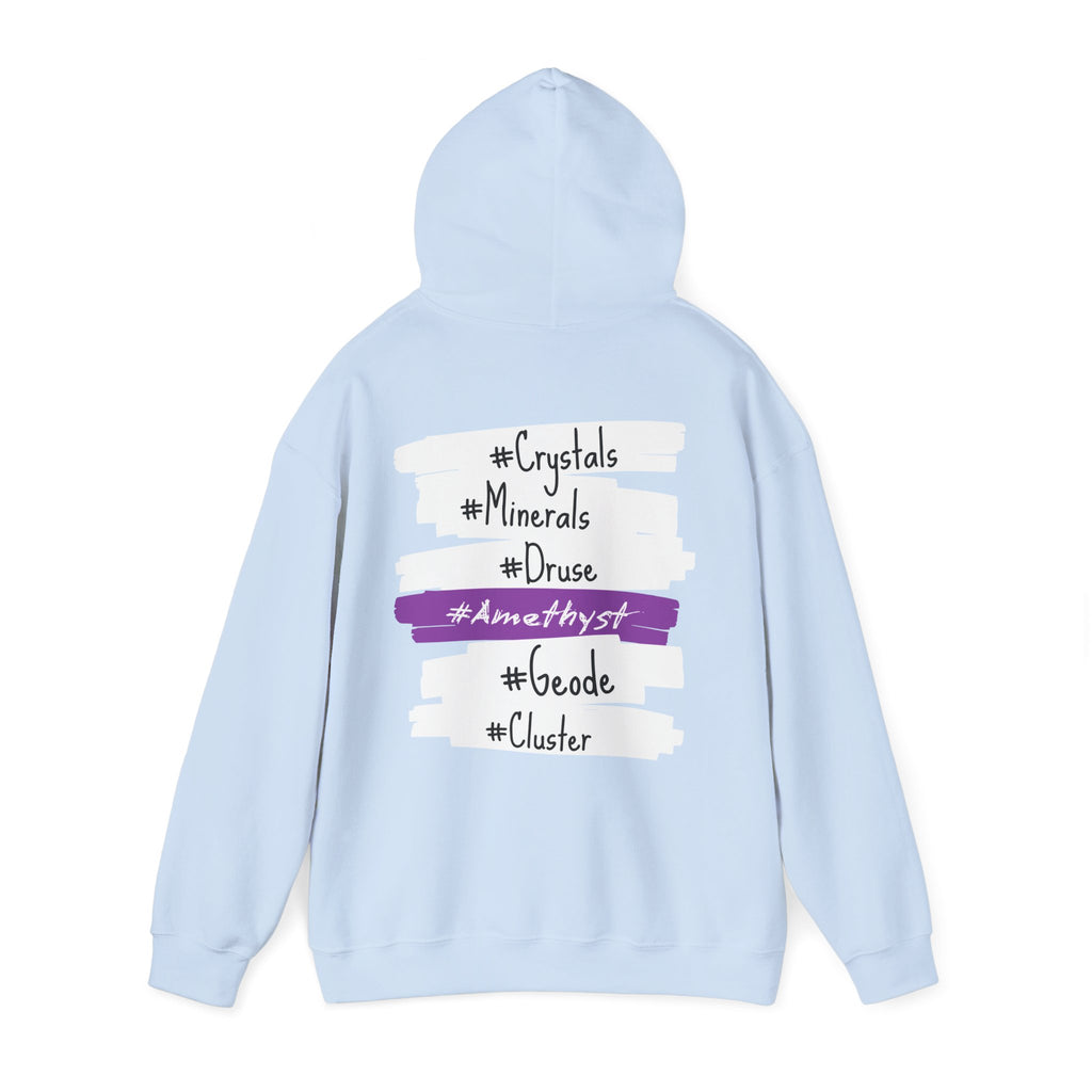 Crystal Hashtag Hoodie — #Crystals #Minerals #Amethyst Design