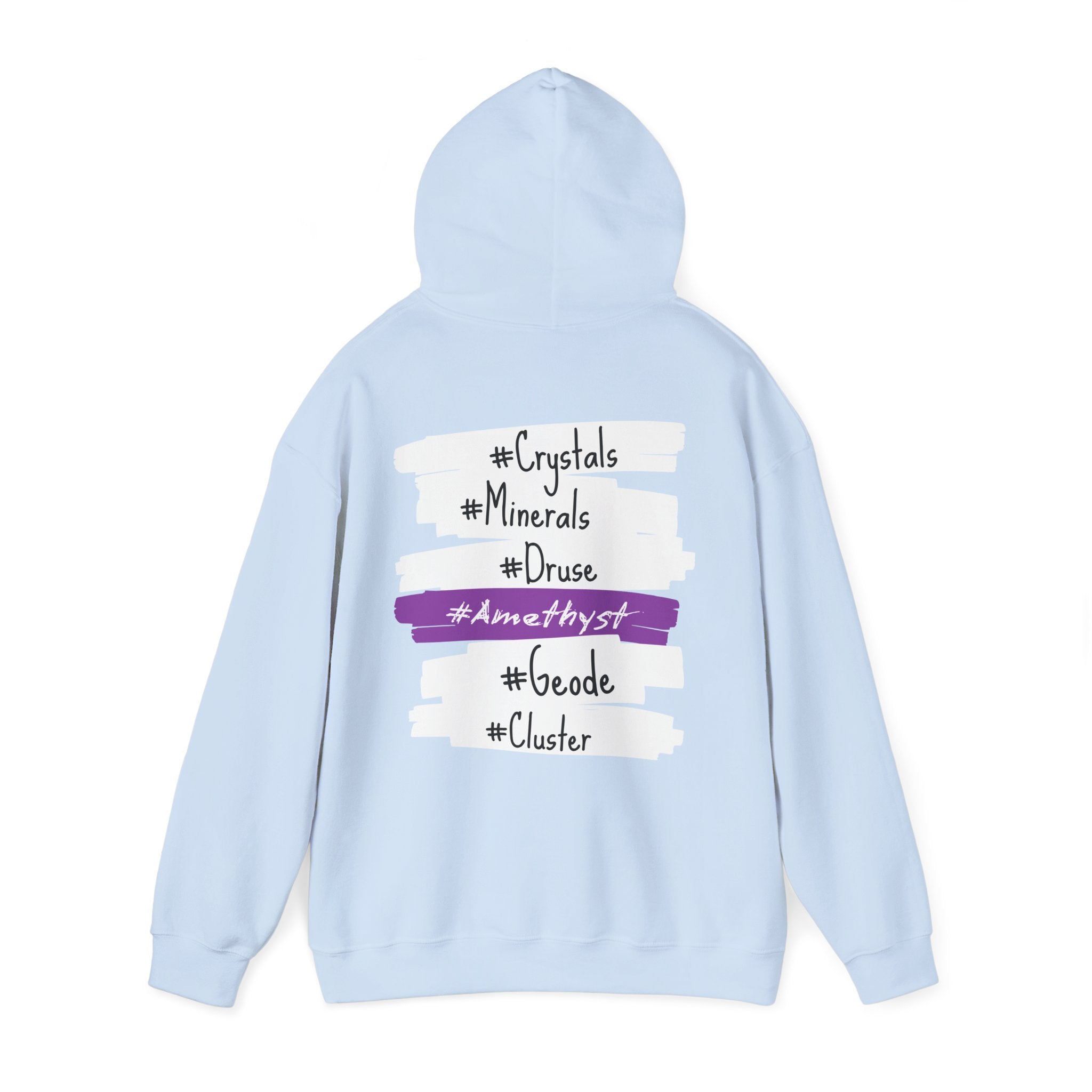 Crystal Hashtag Hoodie — #Crystals #Minerals #Amethyst Design