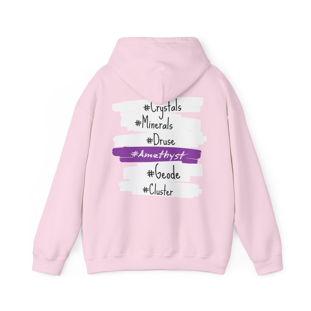 Crystal Hashtag Hoodie — #Crystals #Minerals #Amethyst Design