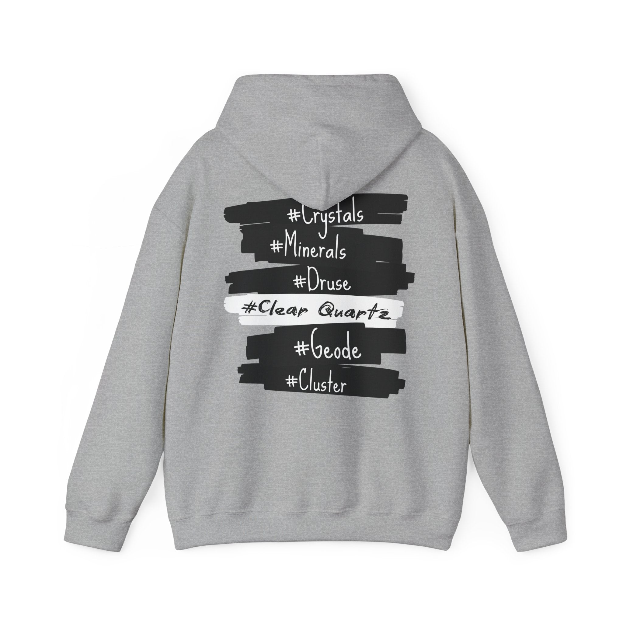 Crystal Hashtag Hoodie — #Crystals #Minerals #ClearQuartz Design