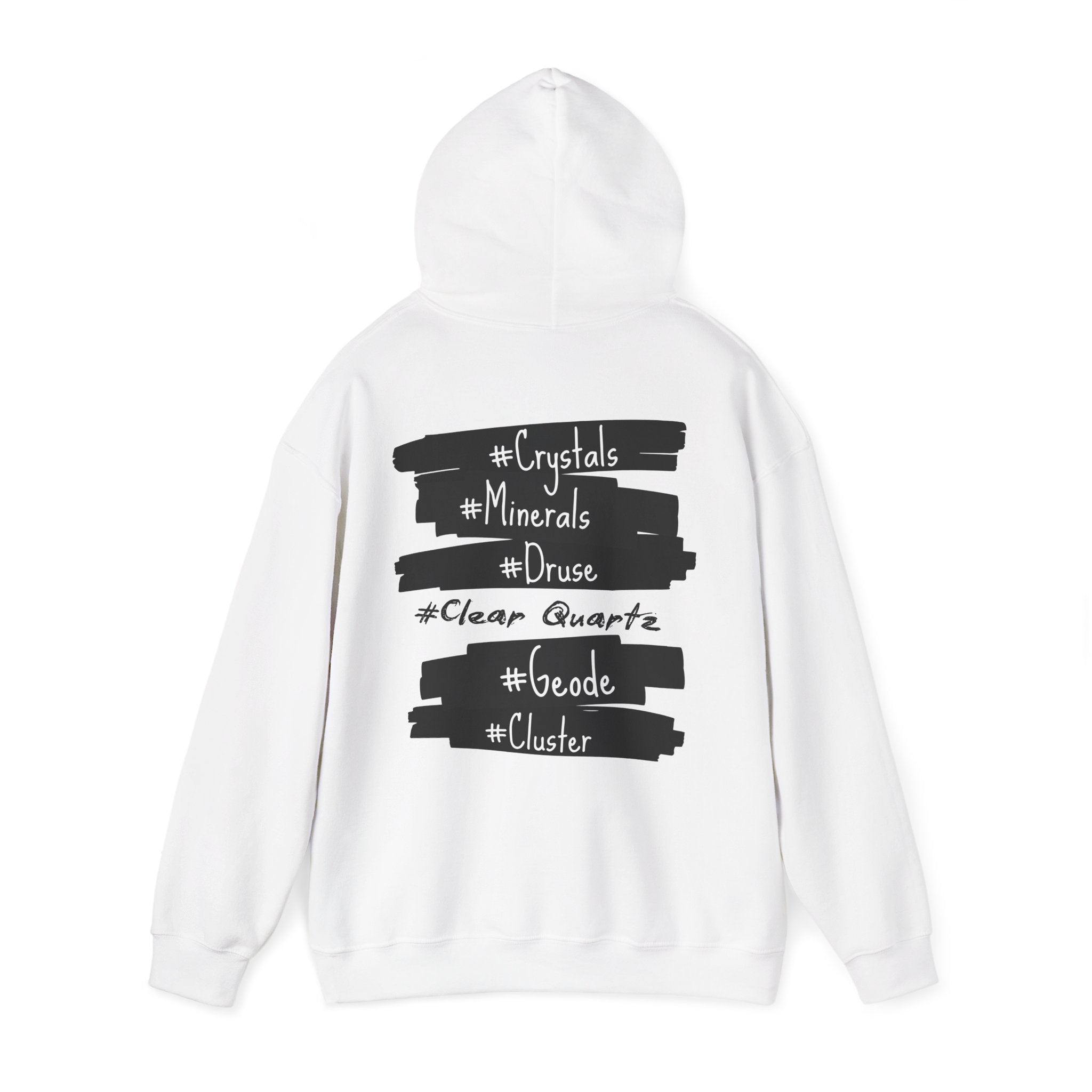 Crystal Hashtag Hoodie — #Crystals #Minerals #ClearQuartz Design