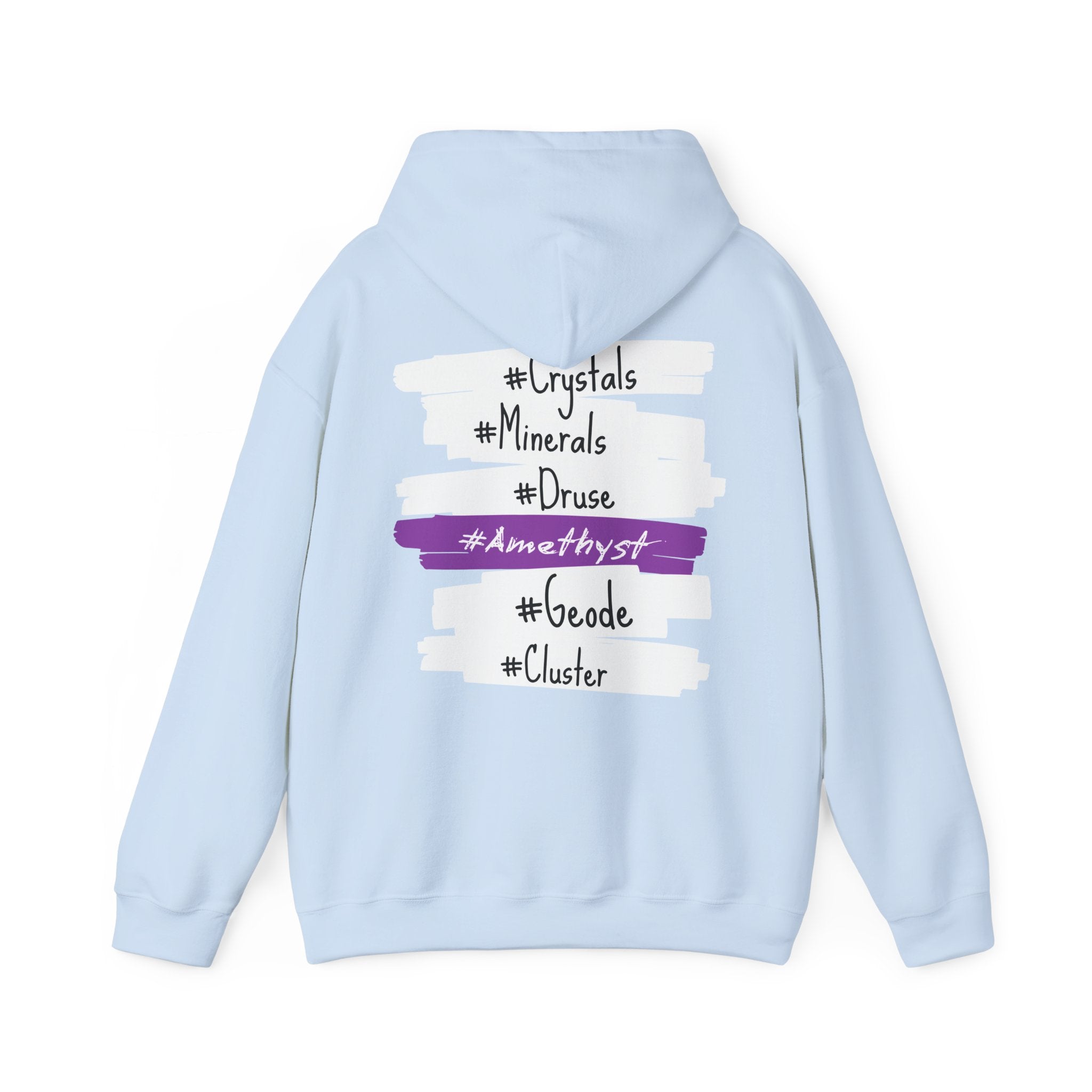 Crystal Hashtag Hoodie — #Crystals #Minerals #Amethyst Design