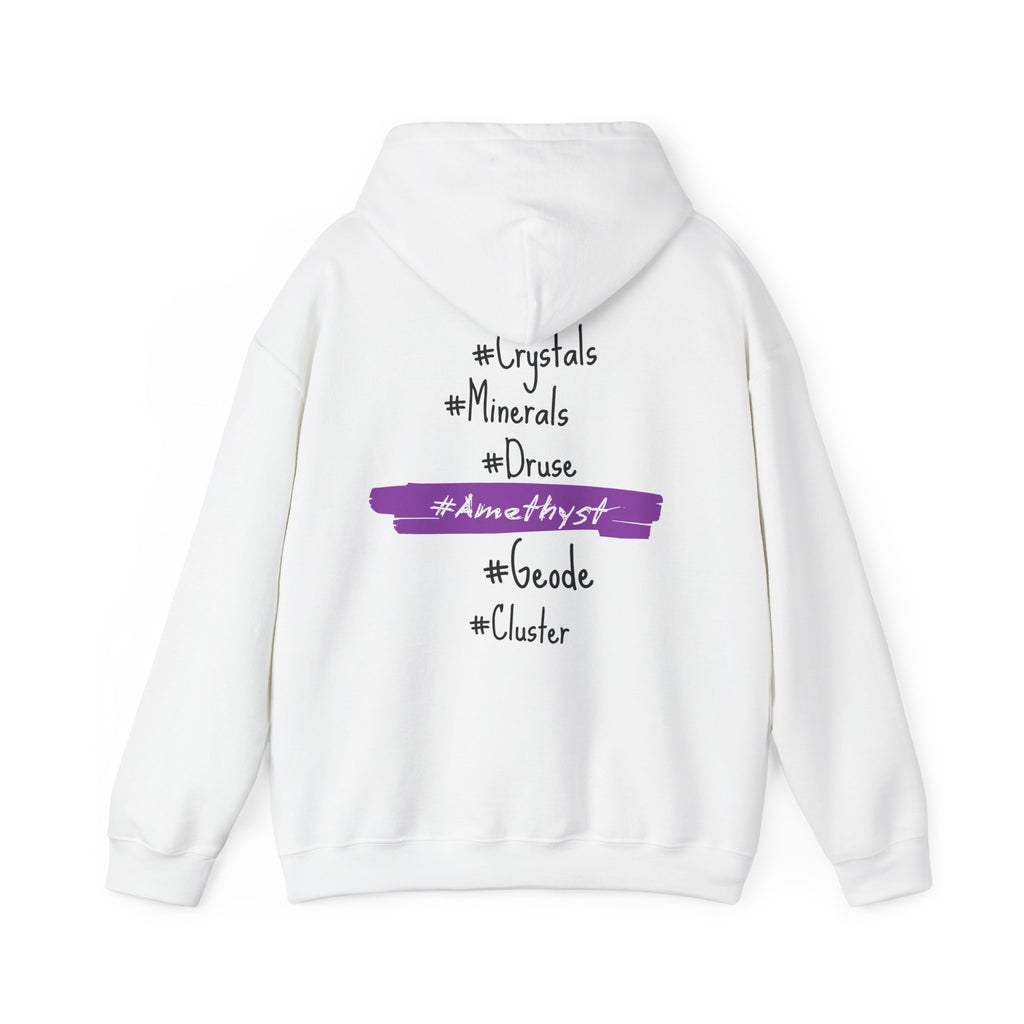 Crystal Hashtag Hoodie — #Crystals #Minerals #Amethyst Design