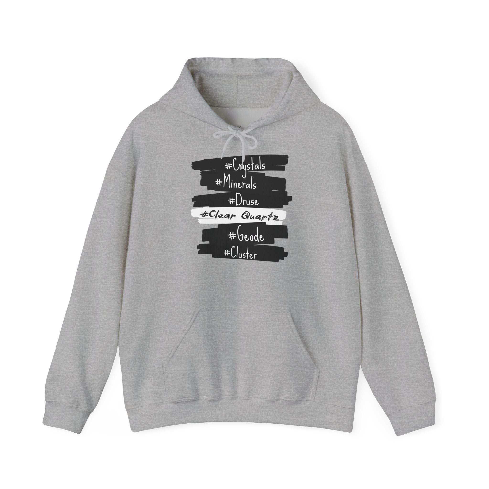 Crystal Hashtag Hoodie — #Crystals #Minerals #ClearQuartz Design
